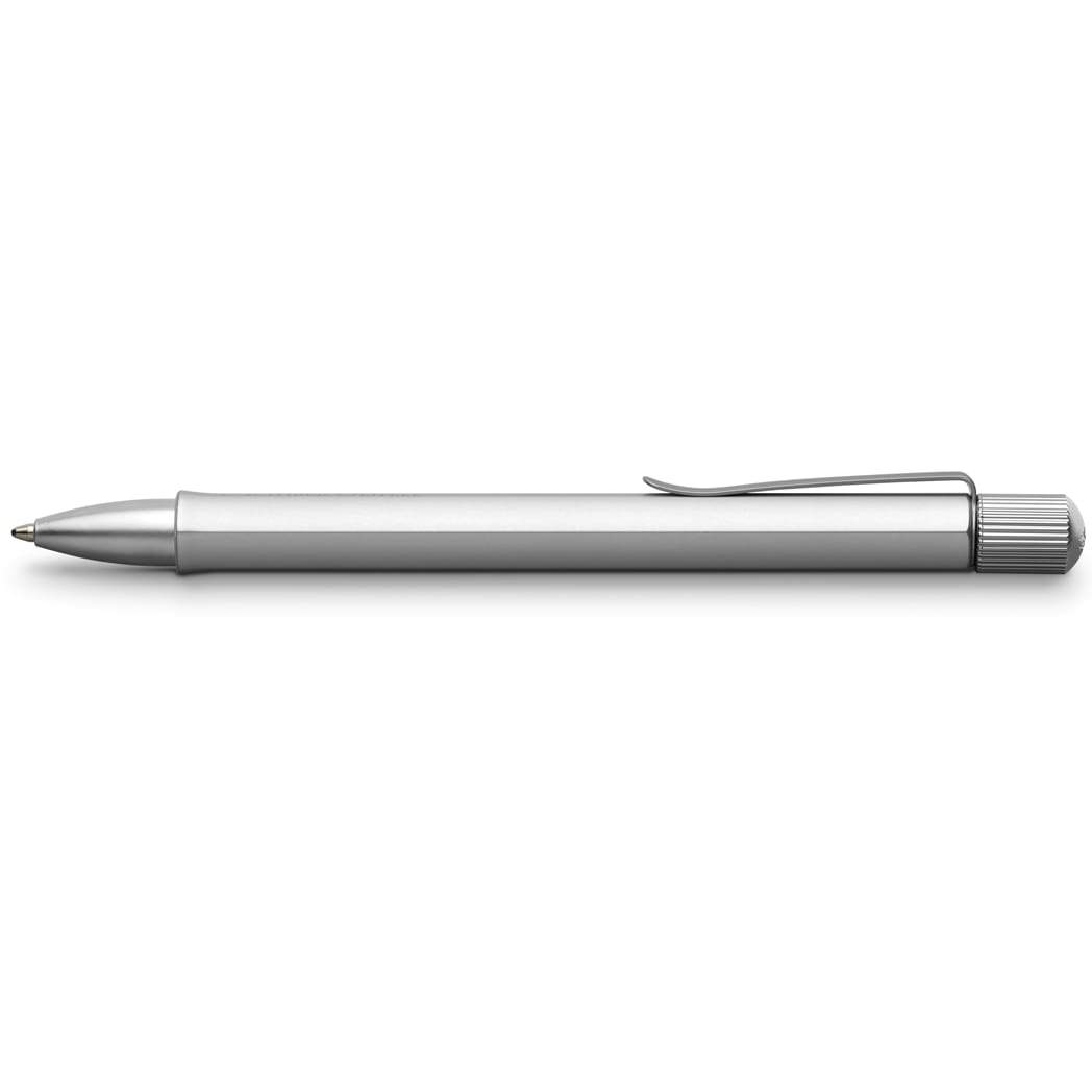 Faber Castell Hexo Ballpoint Pen - Silver-Pen Boutique Ltd