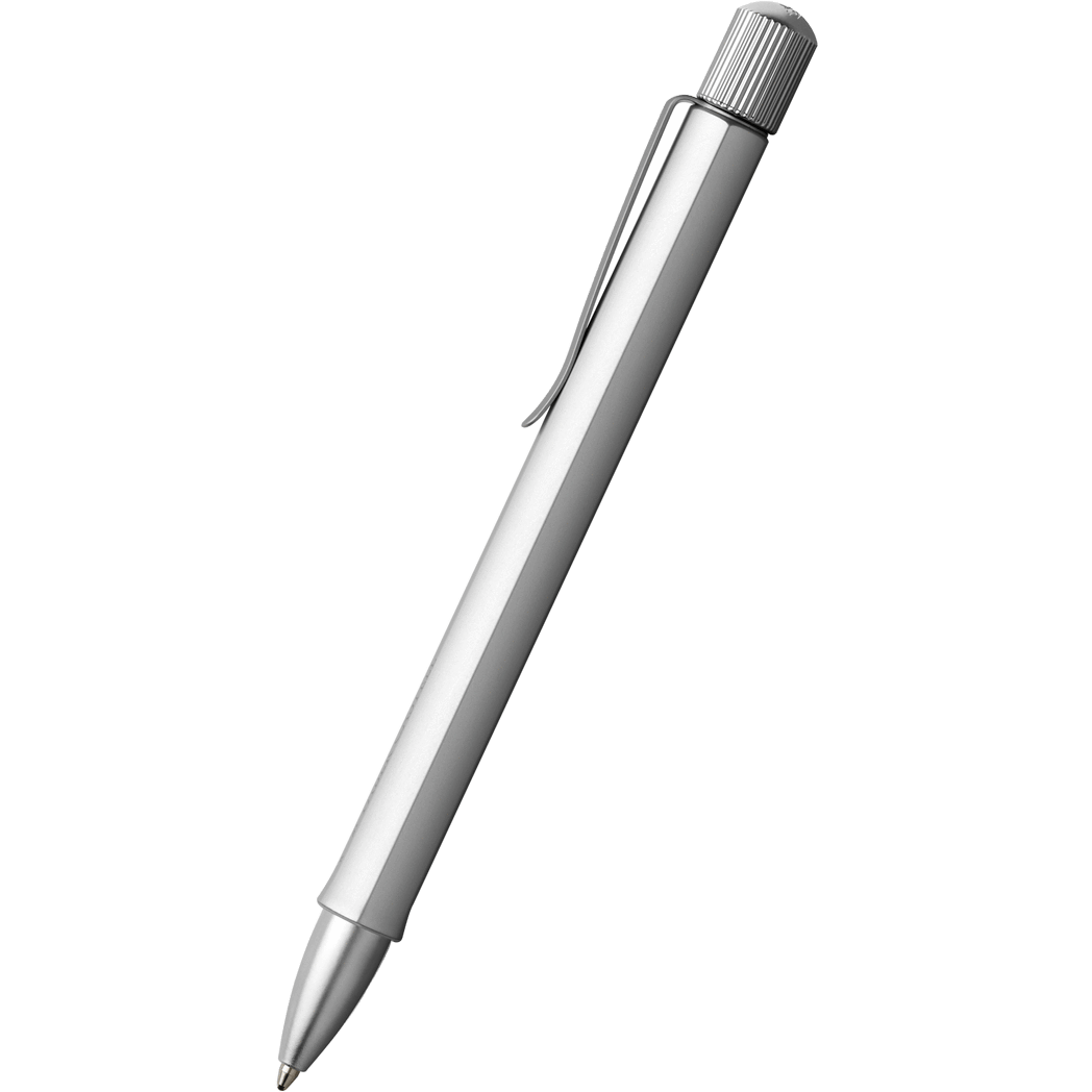 Faber Castell Hexo Ballpoint Pen - Silver-Pen Boutique Ltd