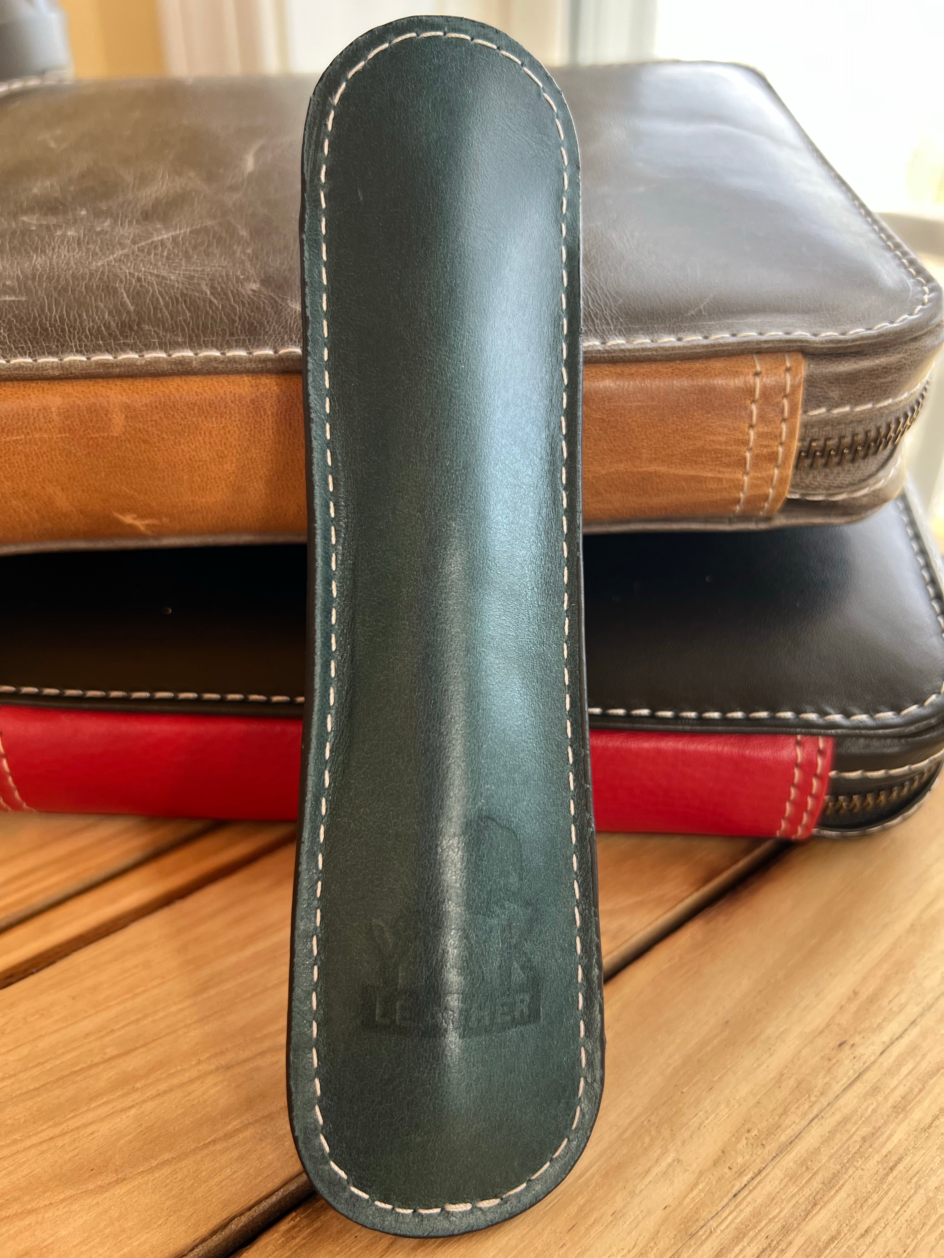 Pen Boutique Yak Leather Single Pen Sleeve - Dark Teal-Pen Boutique Ltd