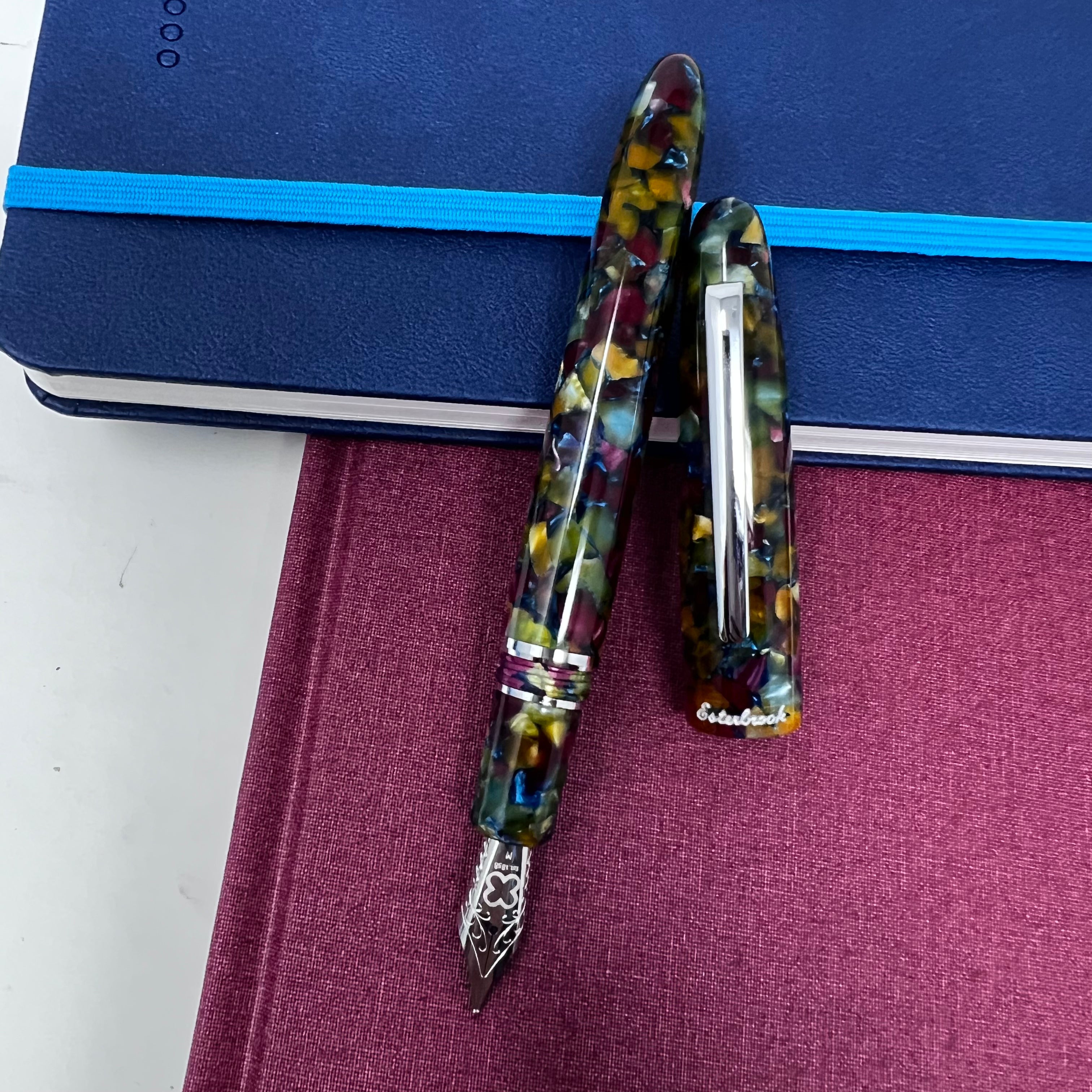 Esterbrook Estie Fountain Pen - Botanical Garden - Palladium (Oversized)-Pen Boutique Ltd