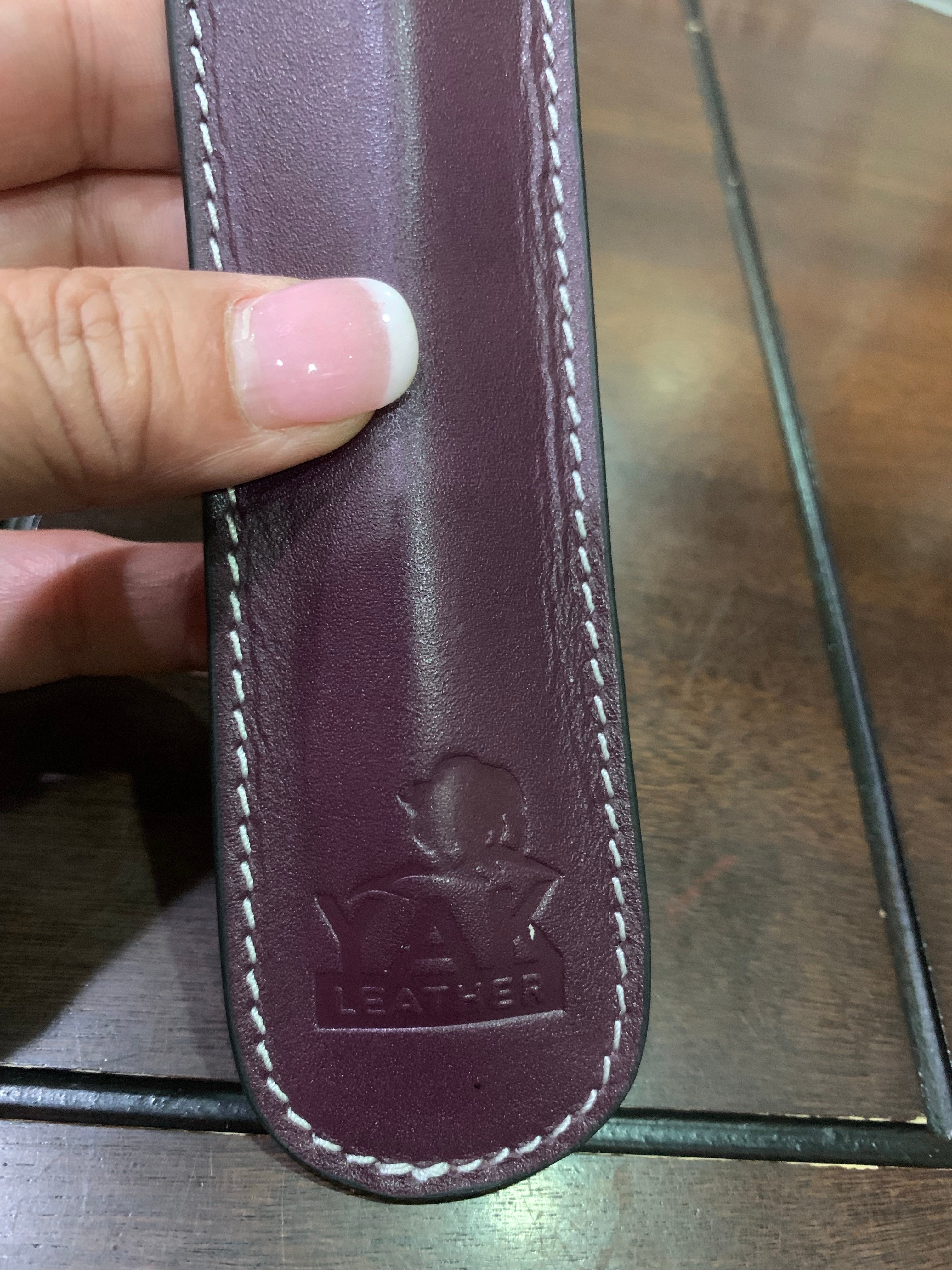 Pen Boutique Yak Leather Single Pen Sleeve - Purple-Pen Boutique Ltd