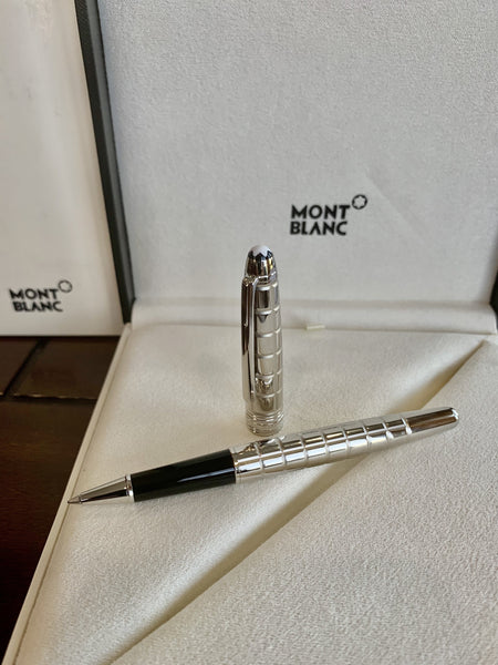 Refurbishd Montblanc Meisterstuck Solitaire Platinum-Plated Facet Ballpoint Pen - 38248 high quality