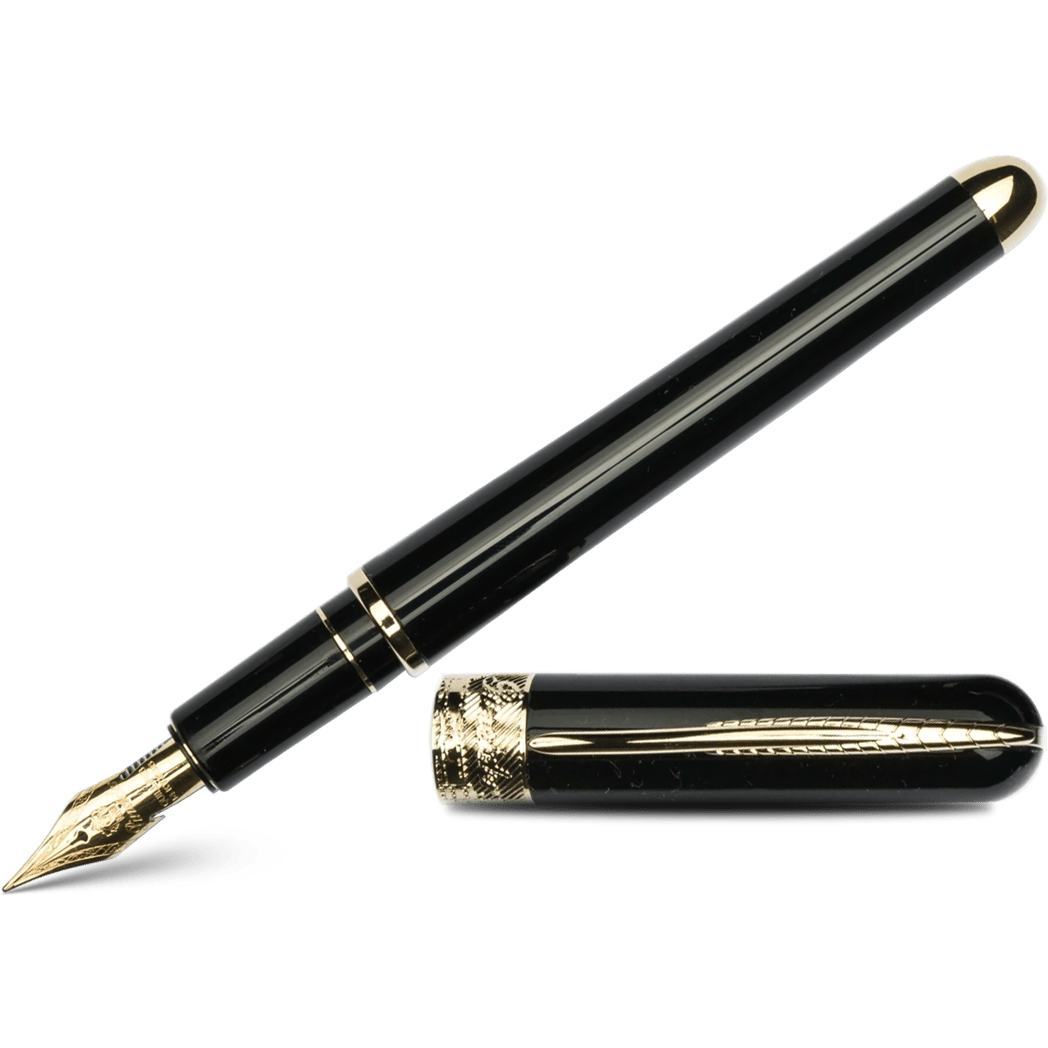 Pineider Avatar UR Fountain Pen - Graphene Black (Deluxe)-Pen Boutique Ltd