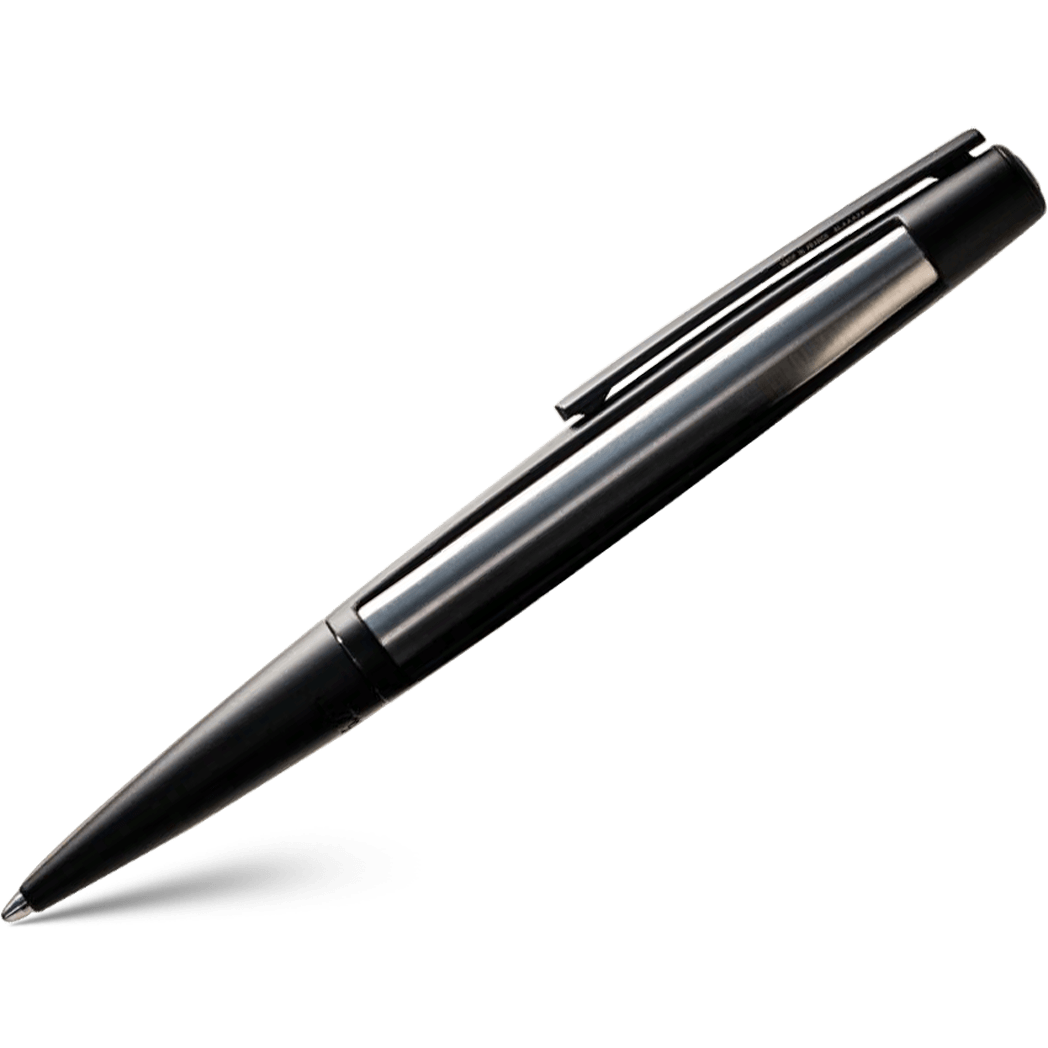 S T Dupont Defi Ballpoint Pen - Matte Black - Steel Trim-Pen Boutique Ltd