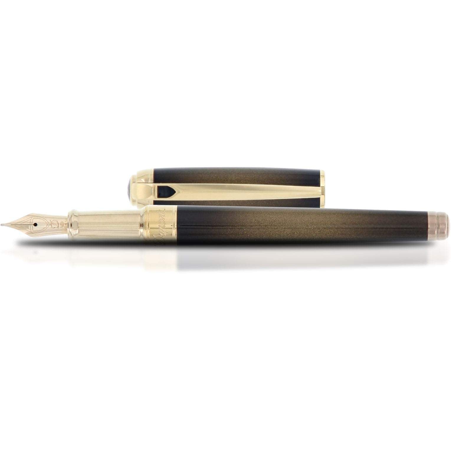 S T Dupont Line D Fountain Pen - Sunburst Bronze-Pen Boutique Ltd