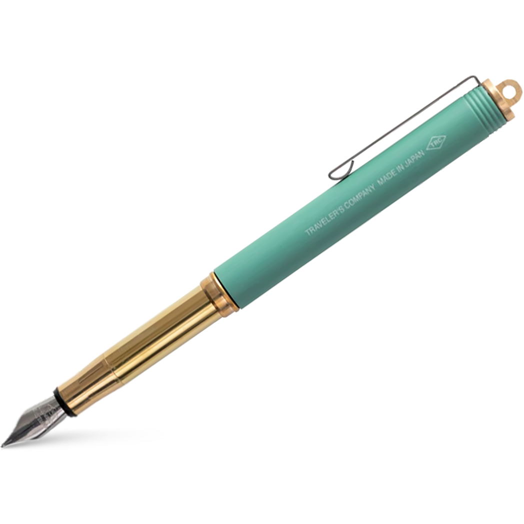 Traveler's Brass Fountain Pen - Factory Green-Pen Boutique Ltd