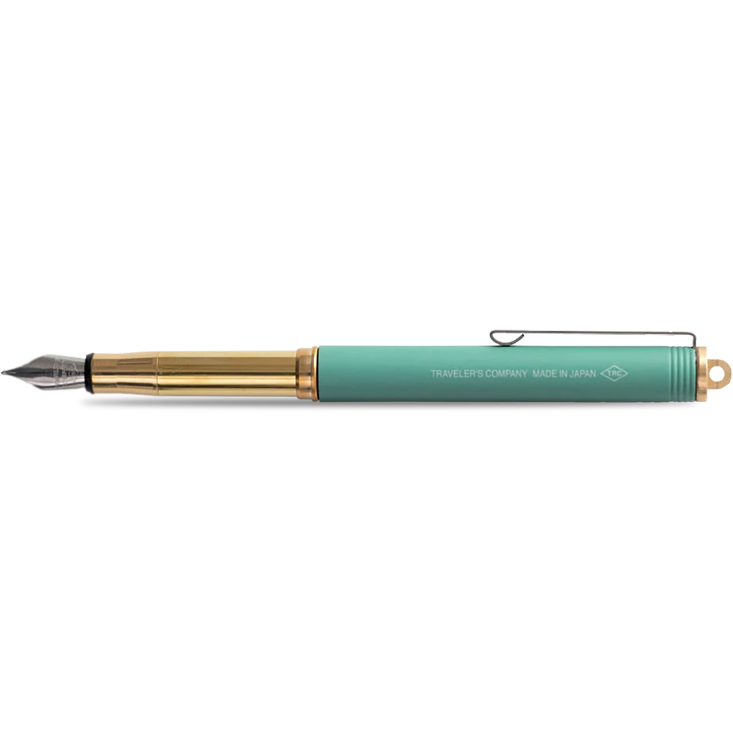 Traveler's Brass Fountain Pen - Factory Green-Pen Boutique Ltd