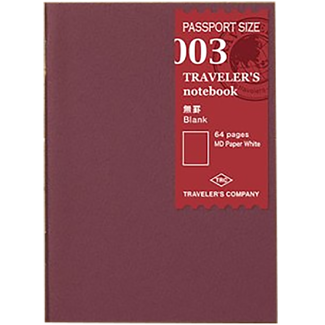 Traveler's Notebook P03 Refill - Passport Size - MD Paper Blank-Pen Boutique Ltd